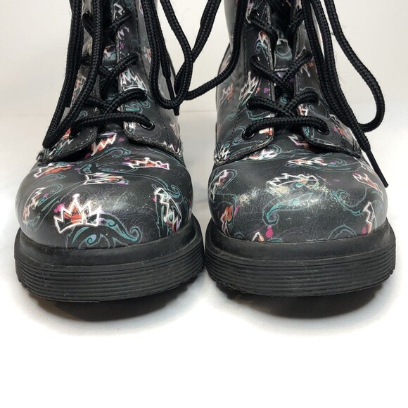 Disney D-Signed Descendants Sz 4 High Top Crown Pleaser 6 Eye Boots Girls - Picture 2 of 12